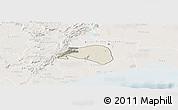 Shaded Relief Panoramic Map of Shai, lighten