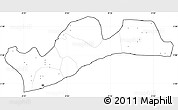 Blank Simple Map of Greater Accra, cropped outside, no labels