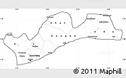 Blank Simple Map of Greater Accra, cropped outside