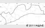 Blank Simple Map of Greater Accra, no labels