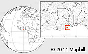 Blank Location Map of Tema (Accra), within the entire country