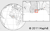 Blank Location Map of Tema (Accra), highlighted country