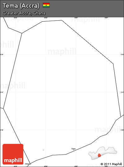 Blank Simple Map of Tema (Accra)