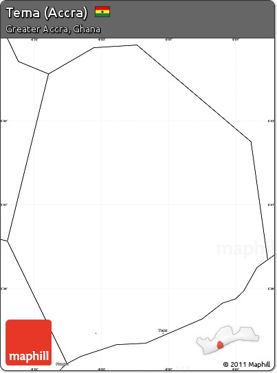 Blank Simple Map of Tema (Accra)