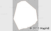Gray Simple Map of Tema (Accra), cropped outside