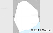 Gray Simple Map of Tema (Accra), single color outside