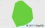 Political Simple Map of Tema (Accra), single color outside