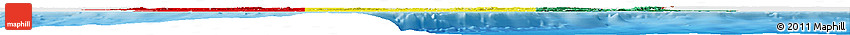 Flag Horizon Map of Ghana, single color outside, bathymetry sea, shaded relief sea, flag aligned to the middle