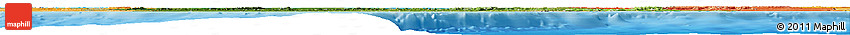 Satellite Horizon Map of Ghana, political shades outside