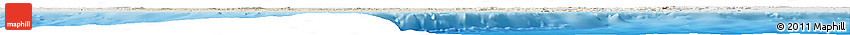 Shaded Relief Horizon Map of Ghana, lighten, semi-desaturated, land only