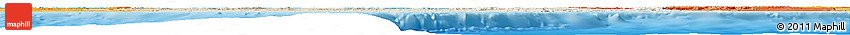 Shaded Relief Horizon Map of Ghana, political shades outside, shaded relief sea