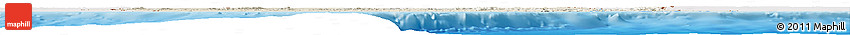 Shaded Relief Horizon Map of Ghana, single color outside