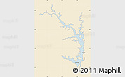 Classic Style Map of Lake Volta, single color outside