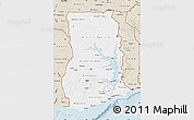 Classic Style Map of Ghana