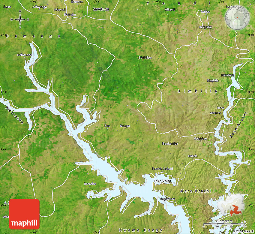 Satellite Map of Salaga