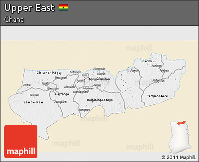 Classic Style 3D Map of Upper East, single color outside
