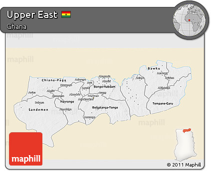 Classic Style 3D Map of Upper East, single color outside