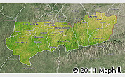 Satellite 3D Map of Upper East, semi-desaturated