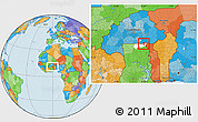 Political Location Map of Bawku, highlighted parent region