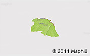 Physical 3D Map of Bongo-Nabdam, cropped outside