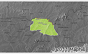 Physical 3D Map of Bongo-Nabdam, darken, desaturated