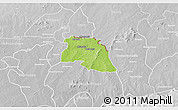 Physical 3D Map of Bongo-Nabdam, lighten, desaturated