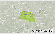 Physical 3D Map of Bongo-Nabdam, lighten, semi-desaturated