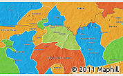 Physical 3D Map of Bongo-Nabdam, political outside
