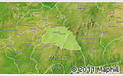 Physical 3D Map of Bongo-Nabdam, satellite outside