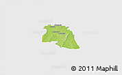 Physical 3D Map of Bongo-Nabdam, single color outside