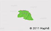 Political 3D Map of Bongo-Nabdam, cropped outside