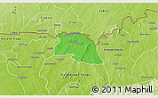 Political 3D Map of Bongo-Nabdam, physical outside