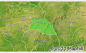 Political 3D Map of Bongo-Nabdam, satellite outside
