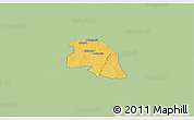 Savanna Style 3D Map of Bongo-Nabdam, single color outside