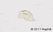 Shaded Relief 3D Map of Bongo-Nabdam, cropped outside
