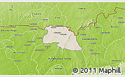 Shaded Relief 3D Map of Bongo-Nabdam, physical outside