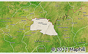 Shaded Relief 3D Map of Bongo-Nabdam, satellite outside