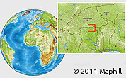Physical Location Map of Bongo-Nabdam