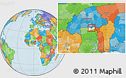 Political Location Map of Bongo-Nabdam, highlighted parent region