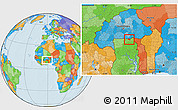 Political Location Map of Bongo-Nabdam