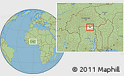 Savanna Style Location Map of Bongo-Nabdam, highlighted parent region