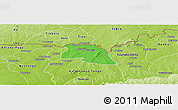 Political Panoramic Map of Bongo-Nabdam, physical outside