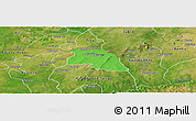 Political Panoramic Map of Bongo-Nabdam, satellite outside