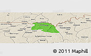 Political Panoramic Map of Bongo-Nabdam, shaded relief outside