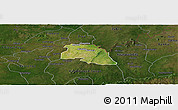Satellite Panoramic Map of Bongo-Nabdam, darken