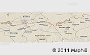 Shaded Relief Panoramic Map of Bongo-Nabdam