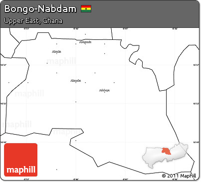 Blank Simple Map of Bongo-Nabdam