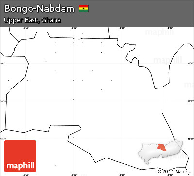 Blank Simple Map of Bongo-Nabdam, no labels