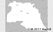 Gray Simple Map of Bongo-Nabdam, single color outside