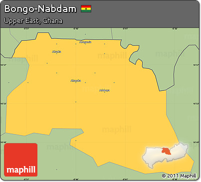 Savanna Style Simple Map of Bongo-Nabdam